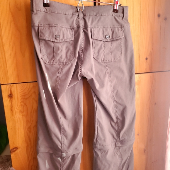 Prana Women's Grey/green Convertible Hiking Pants Size 8 - Picture 7 of 11